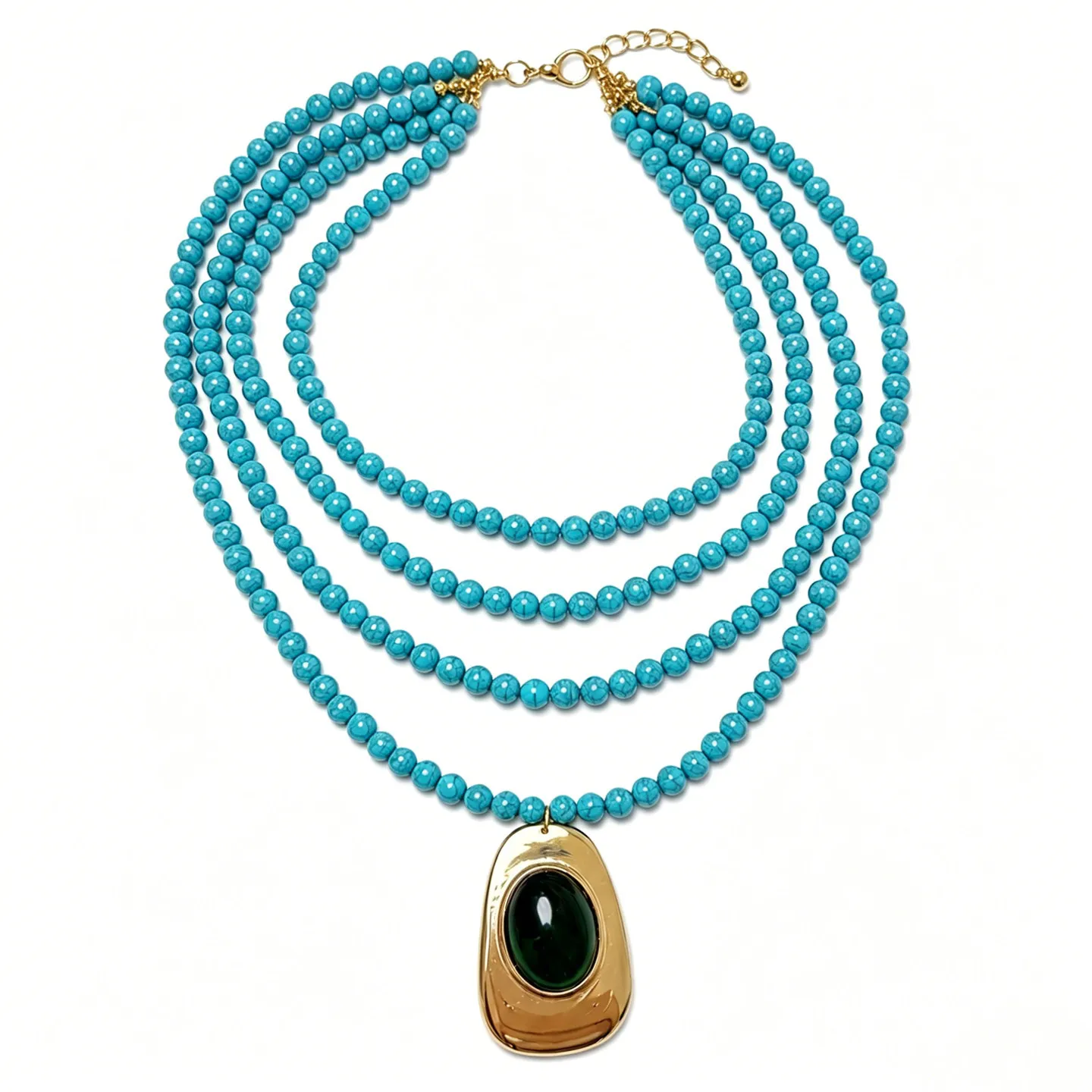 Trendy Multi-strand Blue Resin Stone Bead Necklace Retro Style Ladies Daily & Evening Party Accessories
Trendy Multi-strand Blue Resin Stone Bead Necklace Retro Style Ladies Daily & Evening Party Accessories