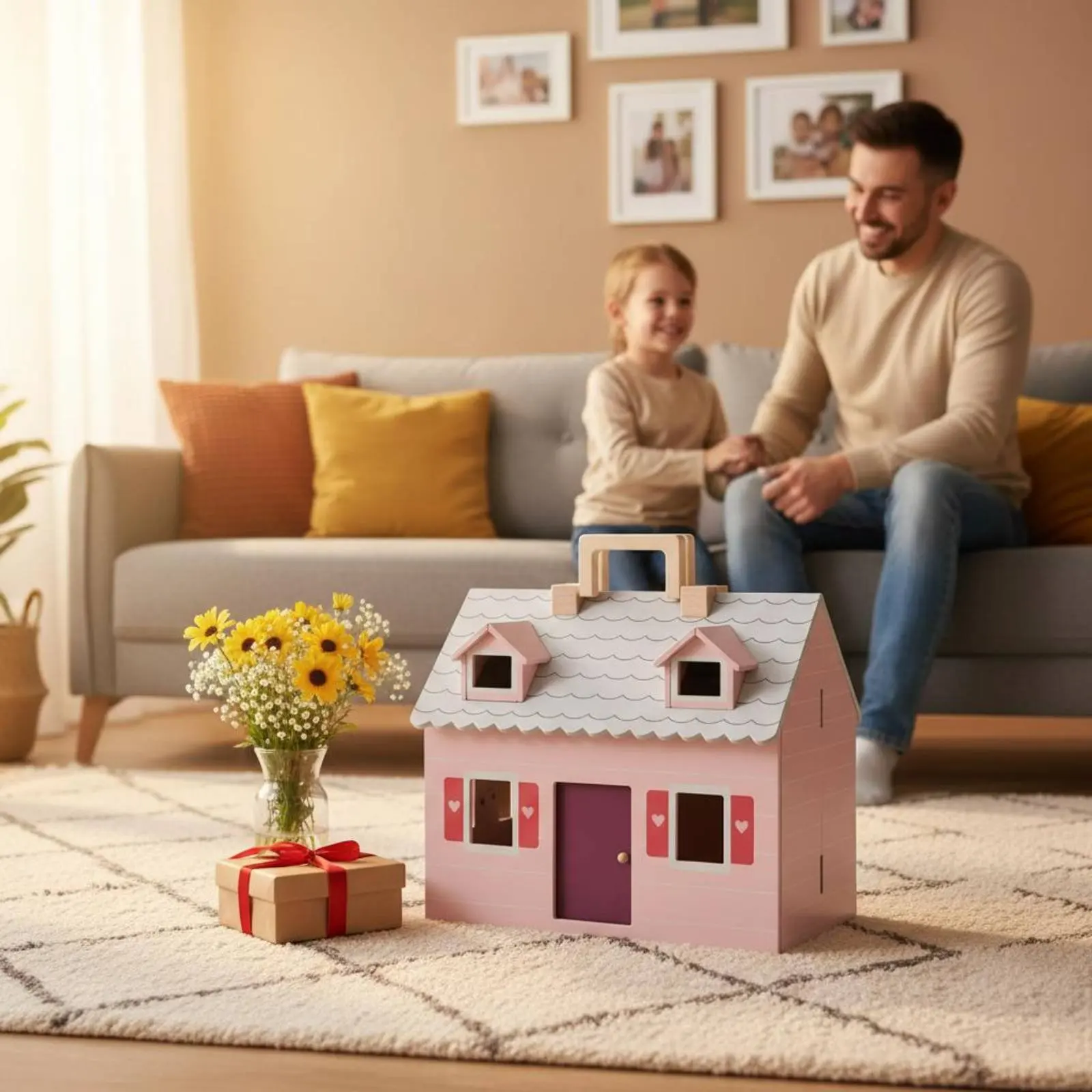 Wooden Dollhouse Birthday Gift Foldable Dollhouse Playset Pretend Play Toy Stimulates Creativity for for Children, Playroom
Wooden Dollhouse Birthday Gift Foldable Dollhouse Playset Pretend Play Toy Stimulates Creativity for for Children, Playroom