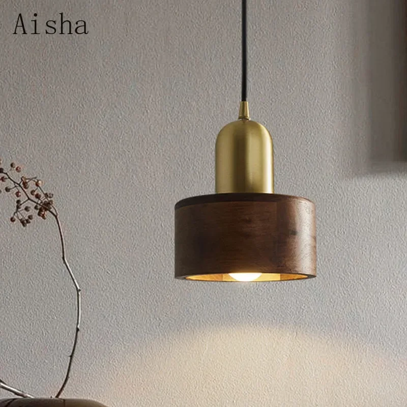 Retro Walnut Wood Pendant Lamp Copper Bedroom Bedside Hanging Light Creative Solid Wood Restaurant Homestay Lighting Decoration
Retro Walnut Wood Pendant Lamp Copper Bedroom Bedside Hanging Light Creative Solid Wood Restaurant Homestay Lighting Decoration