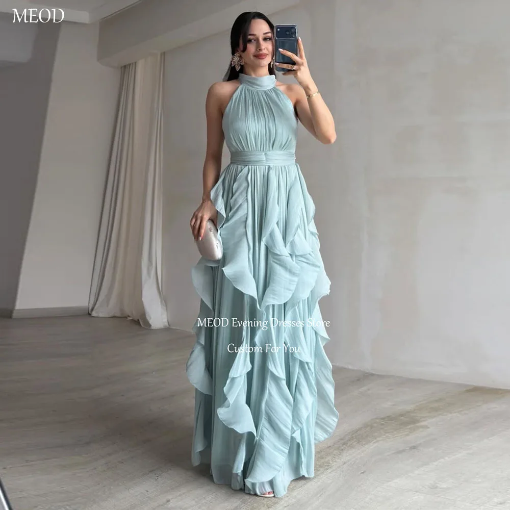 MEOD Graceful Halter Women's Evening Gowns Chiffon Sleeveless Robes De Soirée Floor Length A Line Vestidos De Fiesta Customized
MEOD Graceful Halter Women's Evening Gowns Chiffon Sleeveless Robes De Soirée Floor Length A Line Vestidos De Fiesta Customized