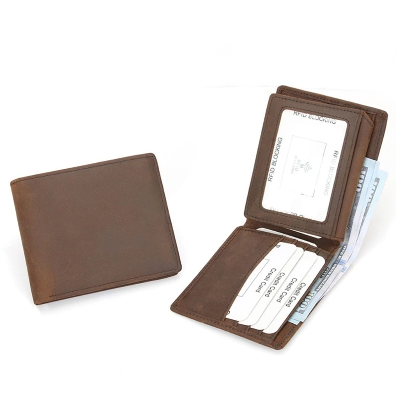 Retro Cow Leather Men Wallet RFID Blocking Wallet Short Money Pocket Male Casual Business Credit Bank Card Holder Travel Purse
Retro Cow Leather Men Wallet RFID Blocking Wallet Short Money Pocket Male Casual Business Credit Bank Card Holder Travel Purse