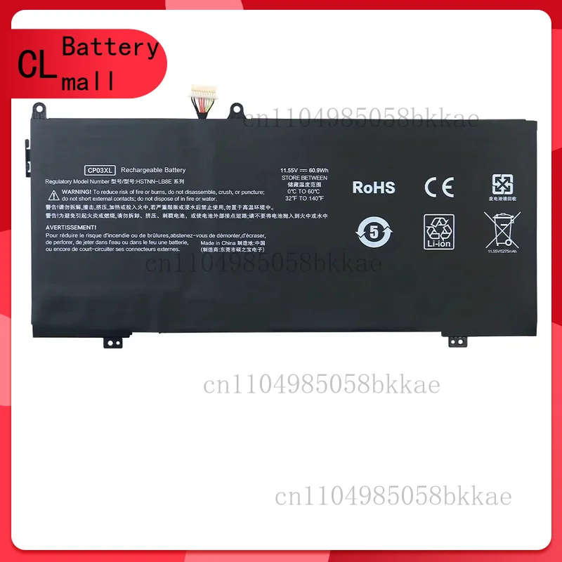 Аккумулятор CP03XL для HP Spectre x360 13-AE052NR 13-AE005NA 13-AE006TU 13-AE000 929066-421 929072-855 HSTNN-LB8E 3ICP4/85/98 11,55 В
Аккумулятор CP03XL для HP Spectre x360 13-AE052NR 13-AE005NA 13-AE006TU 13-AE000 929066-421 929072-855 HSTNN-LB8E 3ICP4/85/98 11,55 В