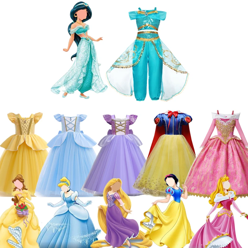 Girls Jasmine Rapunzel Cinderella Elsa Kids Costumes For Girls 2024 Carnival Party Prom Gown Children Clothing Princess Dress
Girls Jasmine Rapunzel Cinderella Elsa Kids Costumes For Girls 2024 Carnival Party Prom Gown Children Clothing Princess Dress