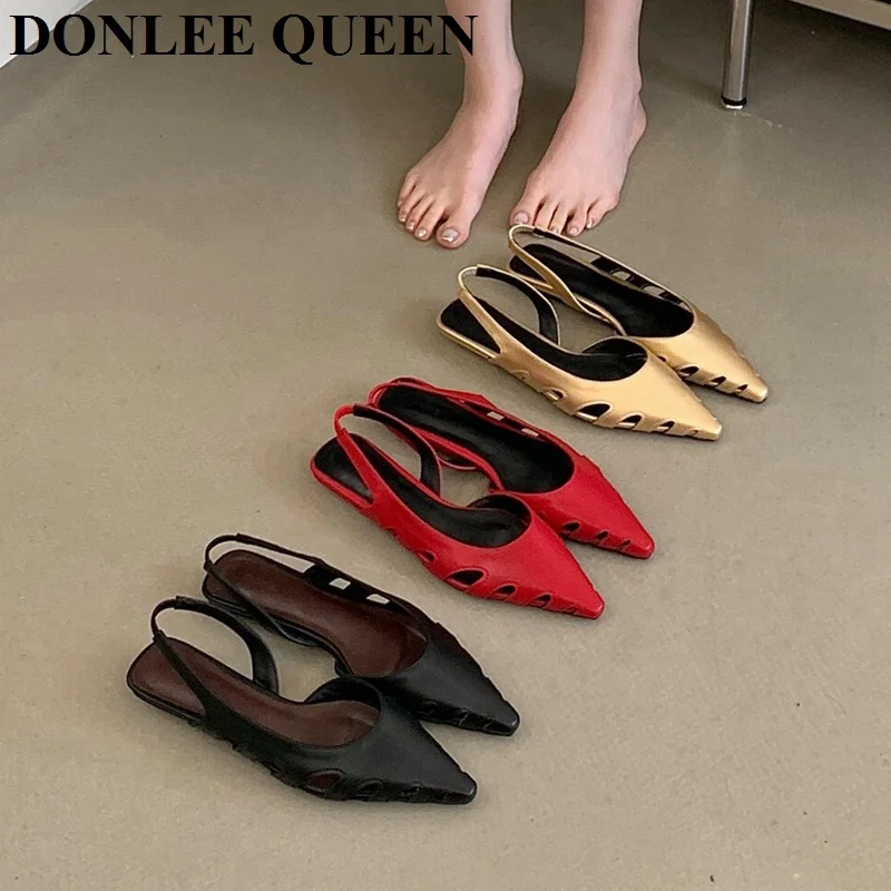 Fashion Pointed Toe Flats Heels Slingback Sandals New Hollow Design Shoes Slip On Mules Soft Ballet Shallow Slides Sandals Mujer
Fashion Pointed Toe Flats Heels Slingback Sandals New Hollow Design Shoes Slip On Mules Soft Ballet Shallow Slides Sandals Mujer