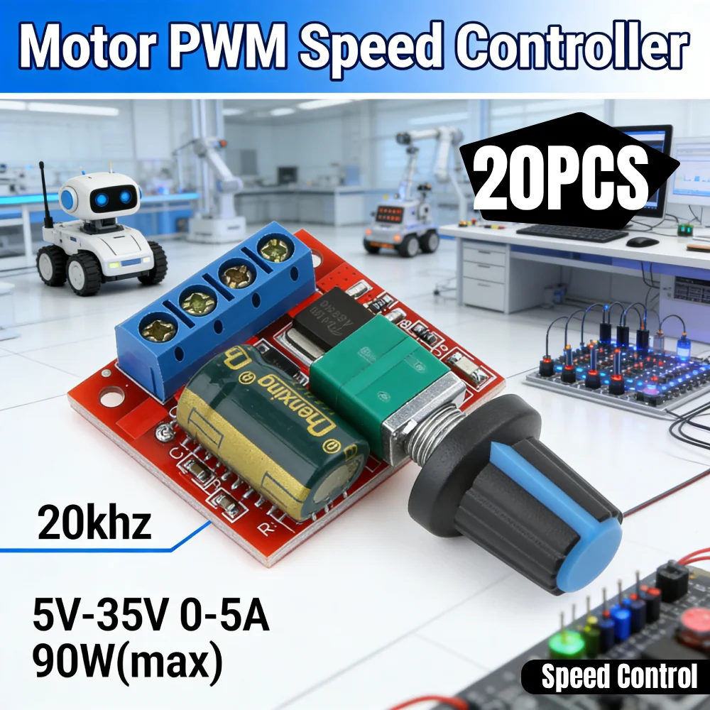 DC 4,5 В-35 В 90 Вт ШИМ-регулятор скорости двигателя 5A Регулируемый напряжение Обратная полярность Защита от перегрузки по току Самовосстанавливающийся предохранитель
DC 4,5 В-35 В 90 Вт ШИМ-регулятор скорости двигателя 5A Регулируемый напряжение Обратная полярность Защита от перегрузки по току Самовосстанавливающийся предохранитель