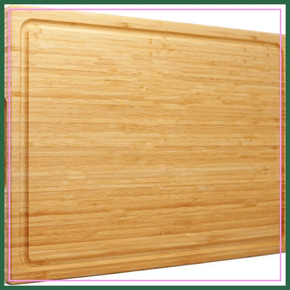 Extra Large Bamboo Cutting Board 24x16 Inch Wood Butcher Block with Juice Groove and Handle
Extra Large Bamboo Cutting Board 24x16 Inch Wood Butcher Block with Juice Groove and Handle
