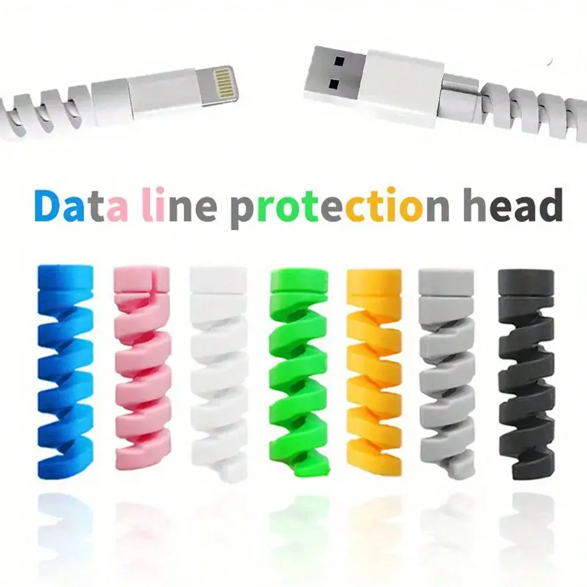10pcs Cable Protector, Silicone Charge Cable Spiral Winder, Colorful Data Line Protection Head(Color Random)
10pcs Cable Protector, Silicone Charge Cable Spiral Winder, Colorful Data Line Protection Head(Color Random)
