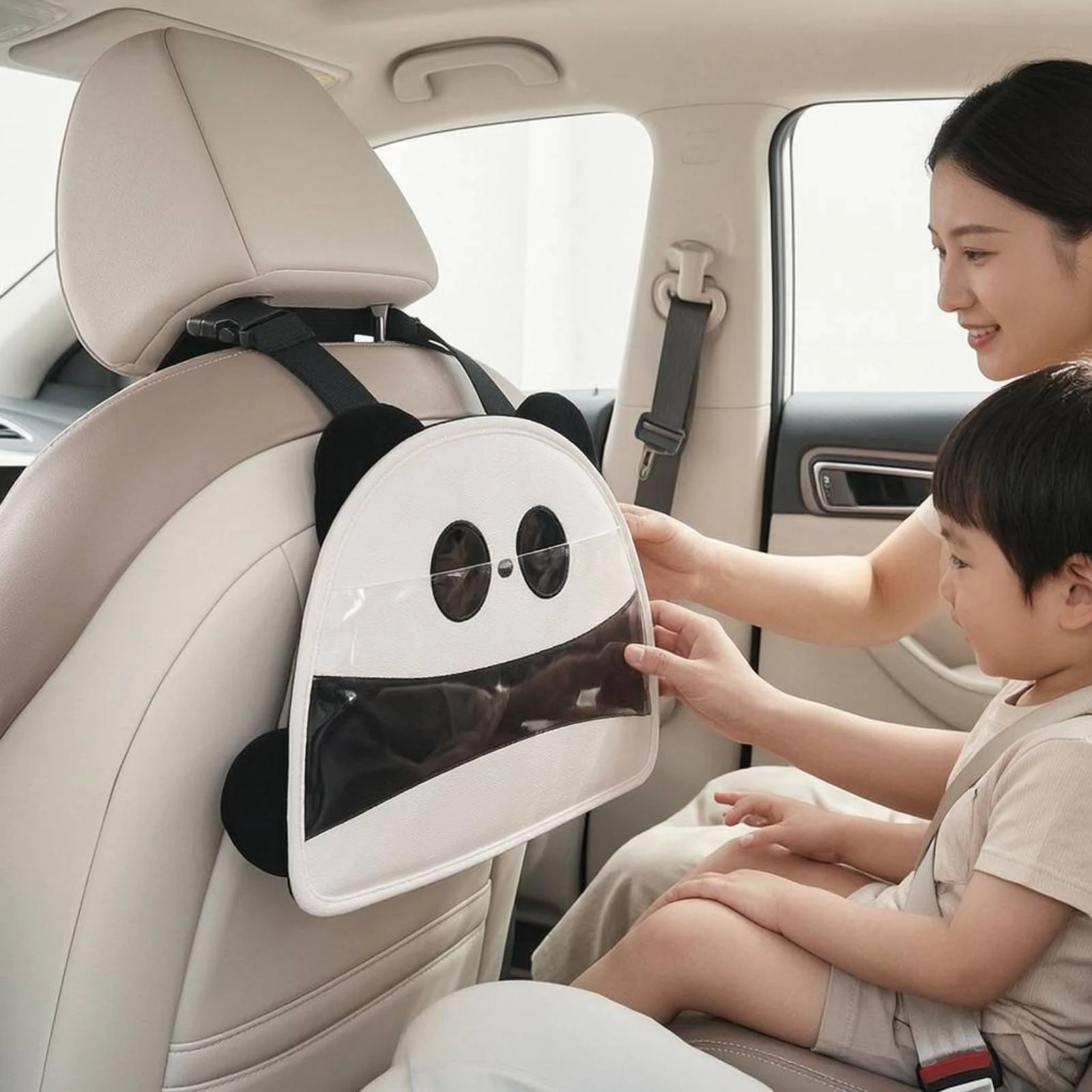 Panda Car Seat Organizer Fleece-Like Headrest Hanging Organizer Adjustable Straps
Panda Car Seat Organizer Fleece-Like Headrest Hanging Organizer Adjustable Straps