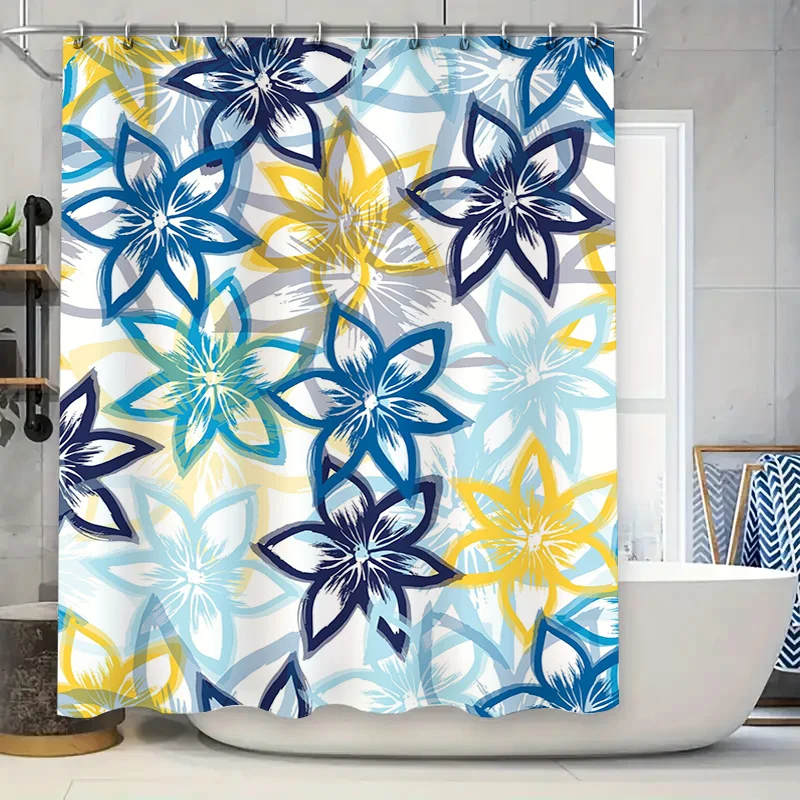 Luxury Floral Bath Curtain Soft Fabric Shower Curtains for Home Decor Water Repellent Shower Panels in Blue Yellow White Gray Si
Luxury Floral Bath Curtain Soft Fabric Shower Curtains for Home Decor Water Repellent Shower Panels in Blue Yellow White Gray Si