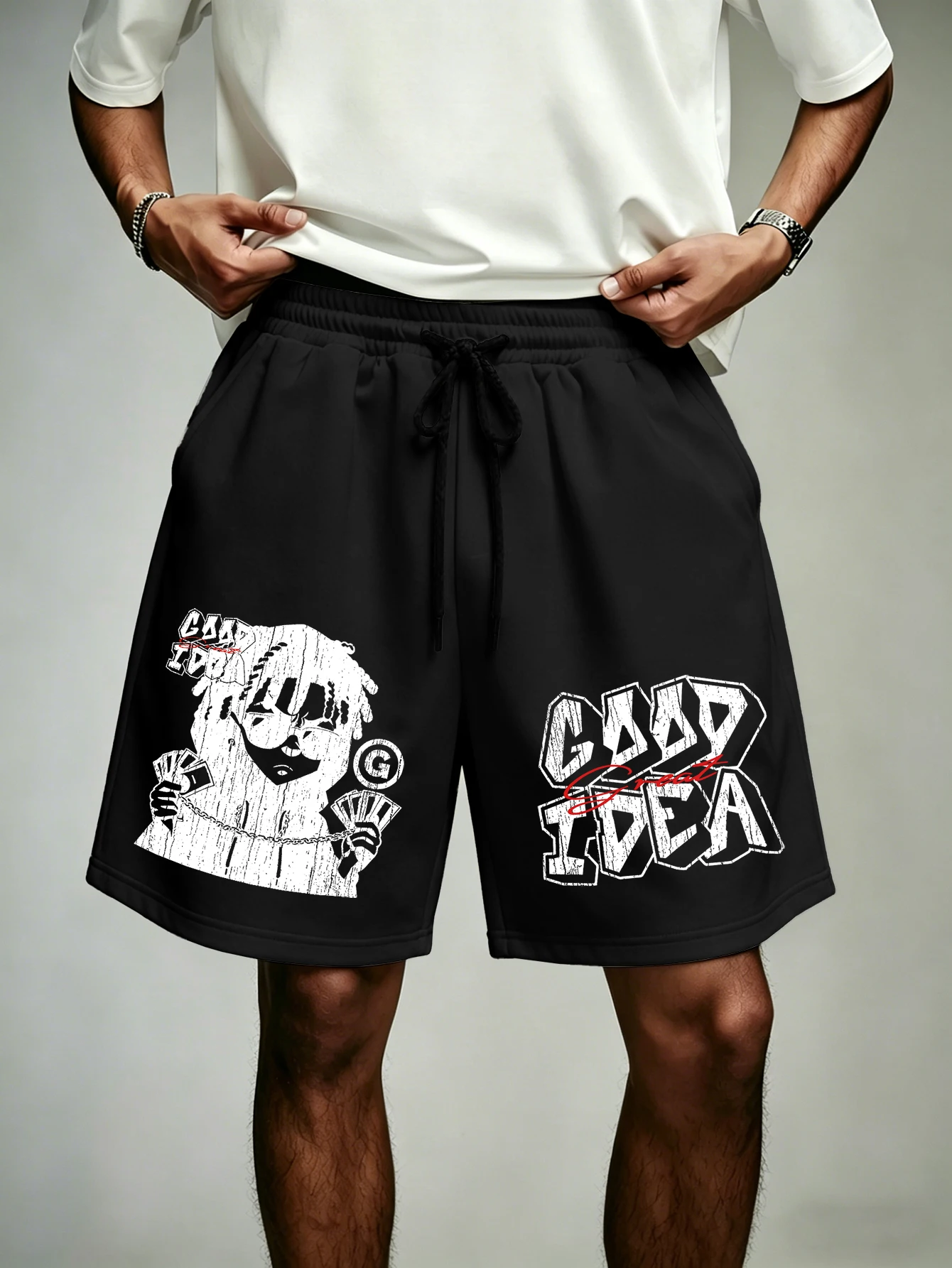 Men's Oversized Hip Hop Streetwear Shorts Brand Cartoon Print Loose Fit Polyester Black Multi Color Casual Shorts S-2XL All Size
Men's Oversized Hip Hop Streetwear Shorts Brand Cartoon Print Loose Fit Polyester Black Multi Color Casual Shorts S-2XL All Size