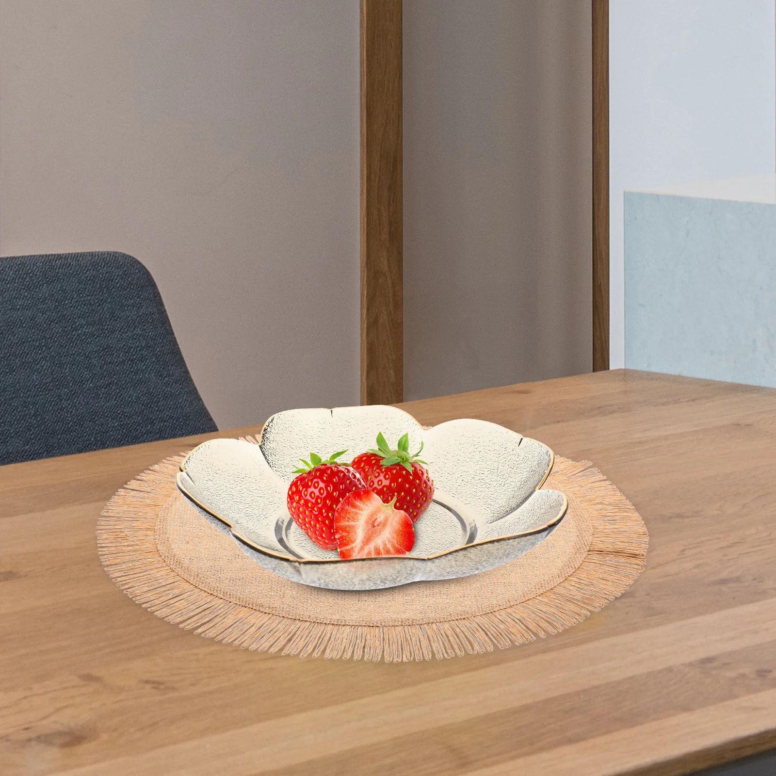 2Pcs Woven Round Placemat Thick Heat Insulation Dining Table Mat Cutlery Pad Decorative Coaster for Home Cafe Restaurant
2Pcs Woven Round Placemat Thick Heat Insulation Dining Table Mat Cutlery Pad Decorative Coaster for Home Cafe Restaurant