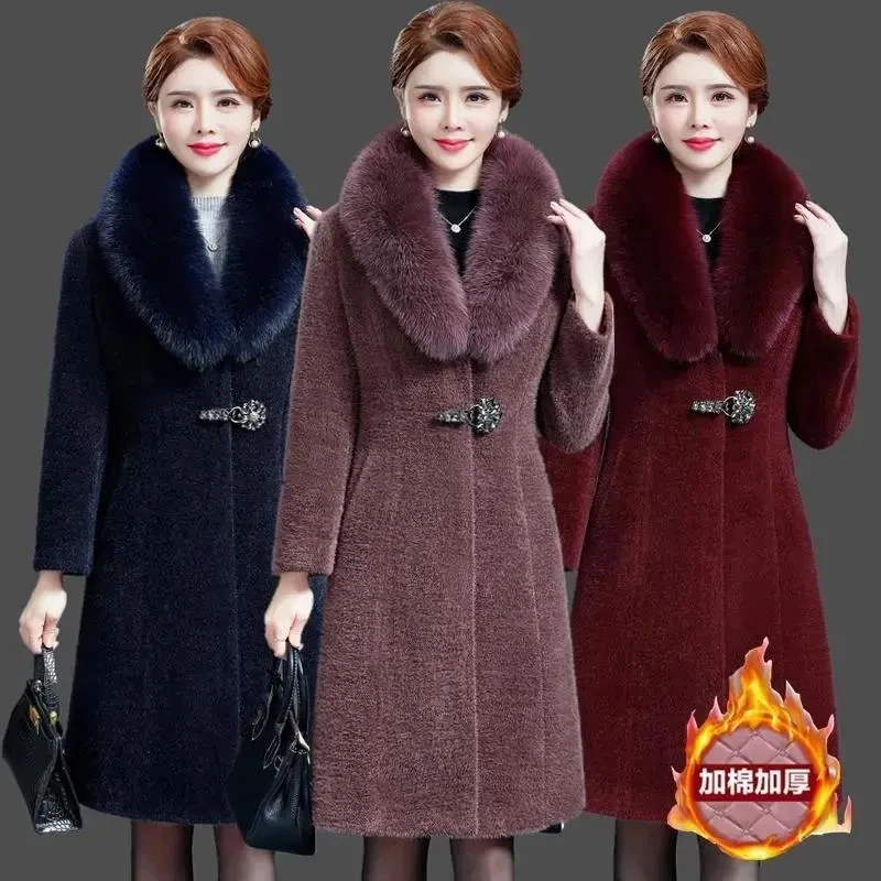 Faux Fur Coat Women 2022 Autumn Winter Fashion Slim Imitation Mink Jacket Female Plus Size Long Fur Collar Thick Outerwear 5XL
Faux Fur Coat Women 2022 Autumn Winter Fashion Slim Imitation Mink Jacket Female Plus Size Long Fur Collar Thick Outerwear 5XL