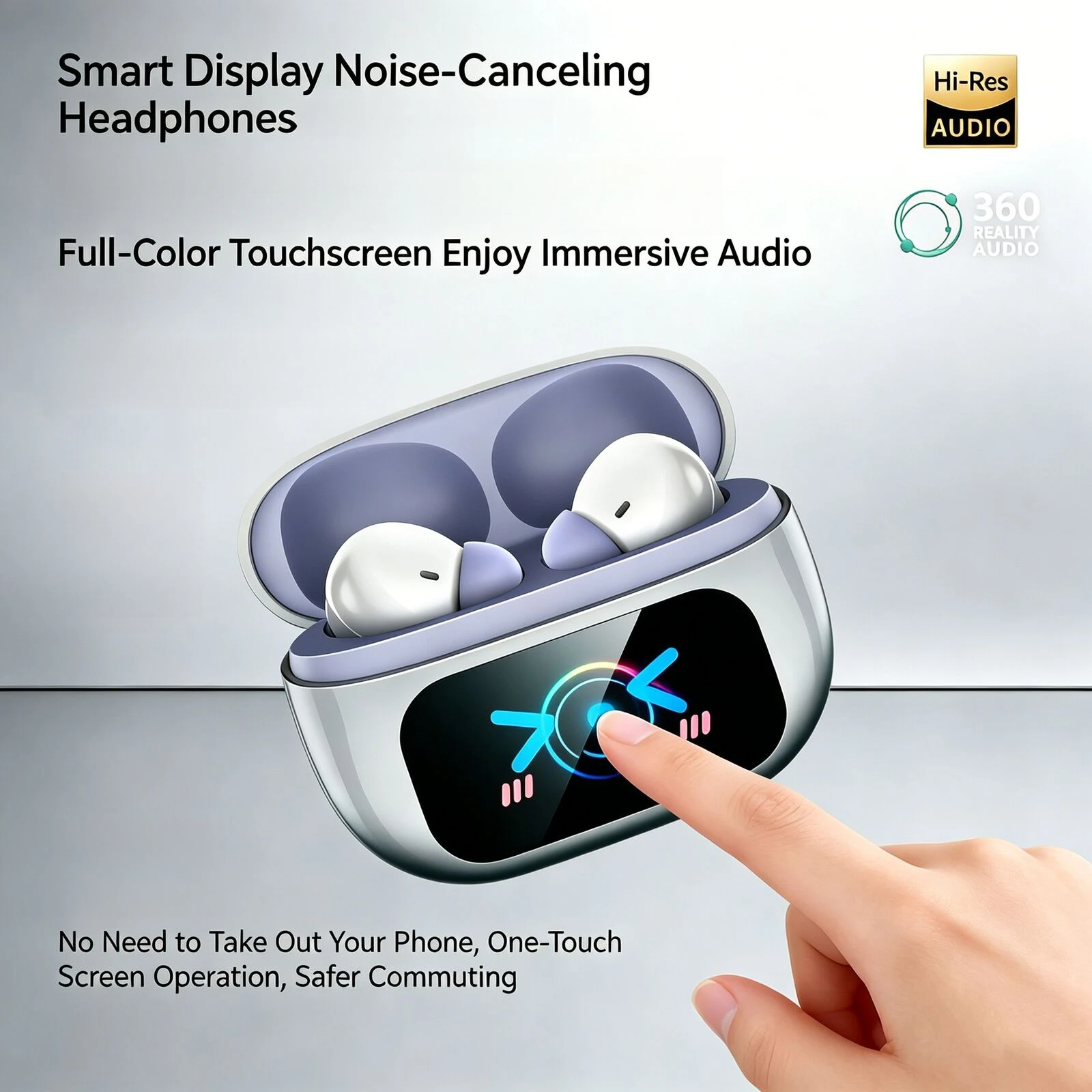 Touch Screen Bluetooth 5.4 In-Ear Wireless Earbuds AI Real-Time Translation Spatial Audio IPX5 Waterproof Low Latency Headphones
Touch Screen Bluetooth 5.4 In-Ear Wireless Earbuds AI Real-Time Translation Spatial Audio IPX5 Waterproof Low Latency Headphones