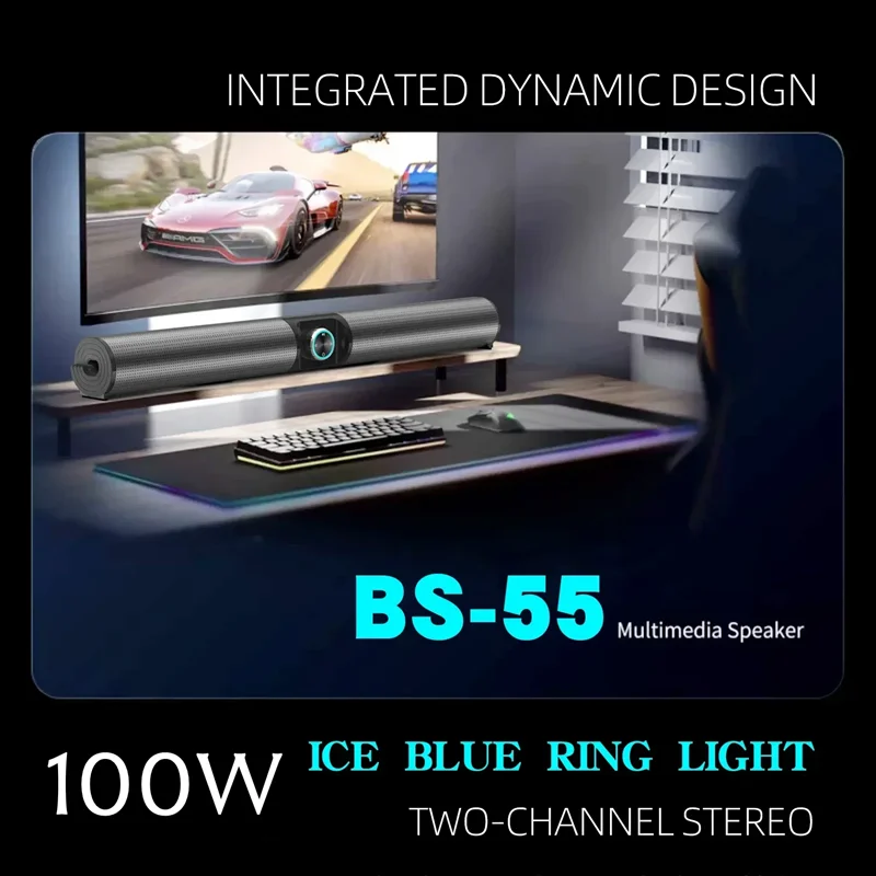 BS-55 100W Wireless Computer Bluetooth Speakers Outdoor Portable HomeTheater Surround FM Radio Supports USB Coaxial TV Soundbar
BS-55 100W Wireless Computer Bluetooth Speakers Outdoor Portable HomeTheater Surround FM Radio Supports USB Coaxial TV Soundbar