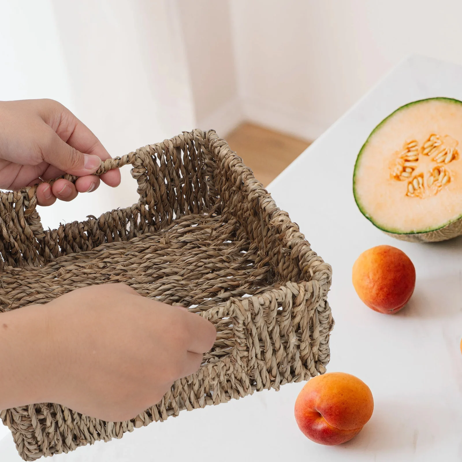 Seagrass Storage Basket Elegant Woven Household Baskets Portable Mini Flower Arrangement Home ganization Living Room Cabinet
Seagrass Storage Basket Elegant Woven Household Baskets Portable Mini Flower Arrangement Home ganization Living Room Cabinet