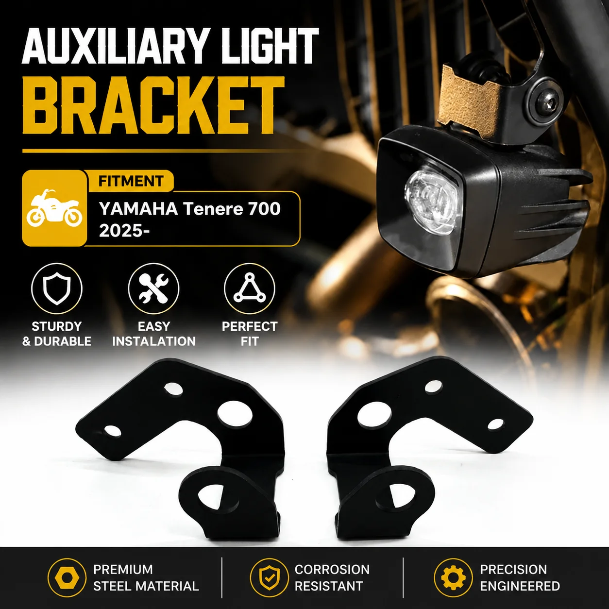 For Yamaha Tenere 700 T700 2025+motorcycle Auxiliary Light Bracket Fog Light Bracket Front Bumper Spotlight Bracket Accessories
For Yamaha Tenere 700 T700 2025+motorcycle Auxiliary Light Bracket Fog Light Bracket Front Bumper Spotlight Bracket Accessories
