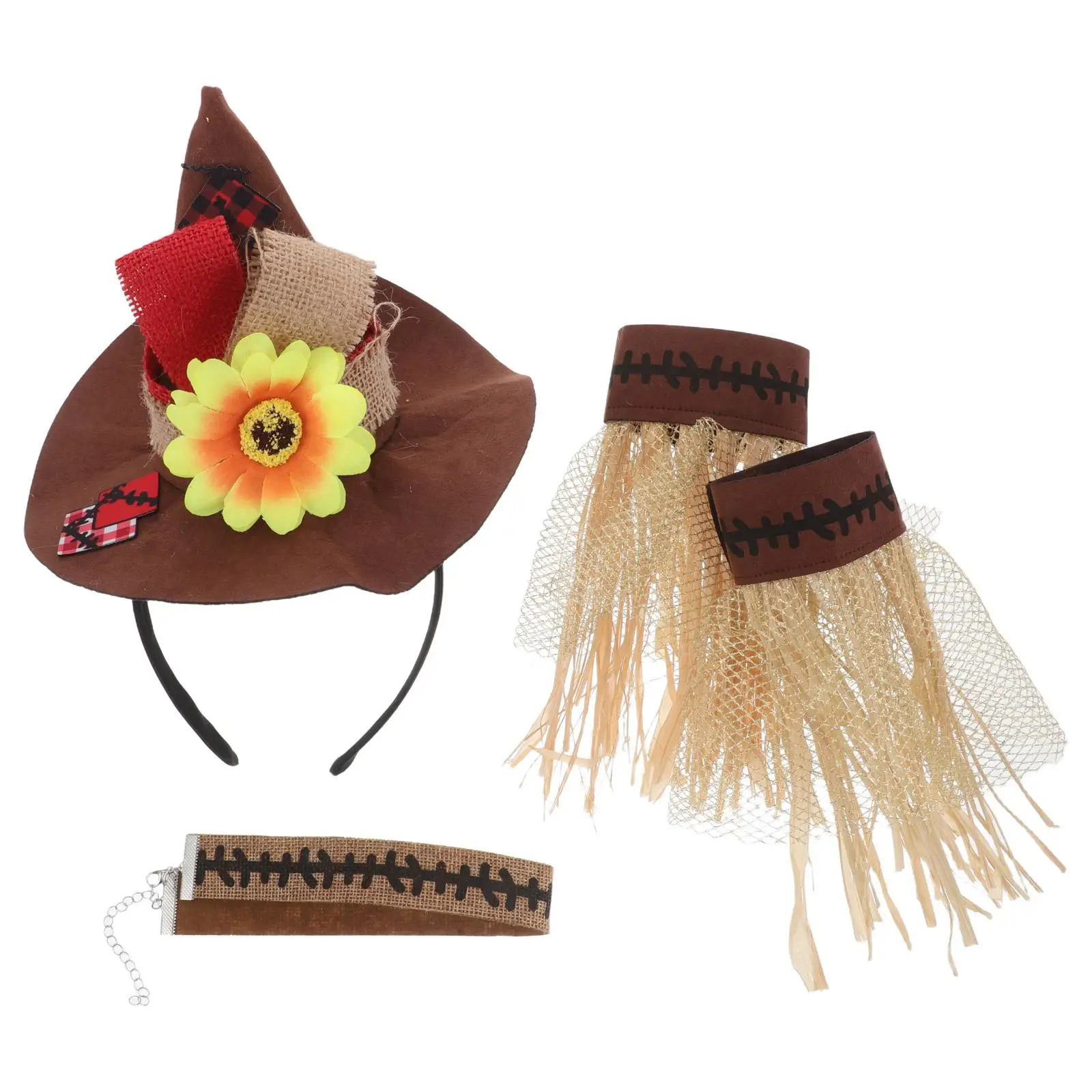 Straw Dressing Props Scarecrow Hat Headband Necklace Wristbands Adult Carnival Cosplay Supplies Halloween Accessories
Straw Dressing Props Scarecrow Hat Headband Necklace Wristbands Adult Carnival Cosplay Supplies Halloween Accessories