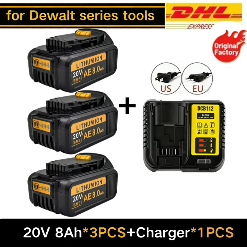 100% Original 8.0Ah/6.0Ah 20V for Dewalt Power Tool Battery DCB206 20V 8.0Ah Battery DCB206 20V Battery DCB205 DCB200
100% Original 8.0Ah/6.0Ah 20V for Dewalt Power Tool Battery DCB206 20V 8.0Ah Battery DCB206 20V Battery DCB205 DCB200