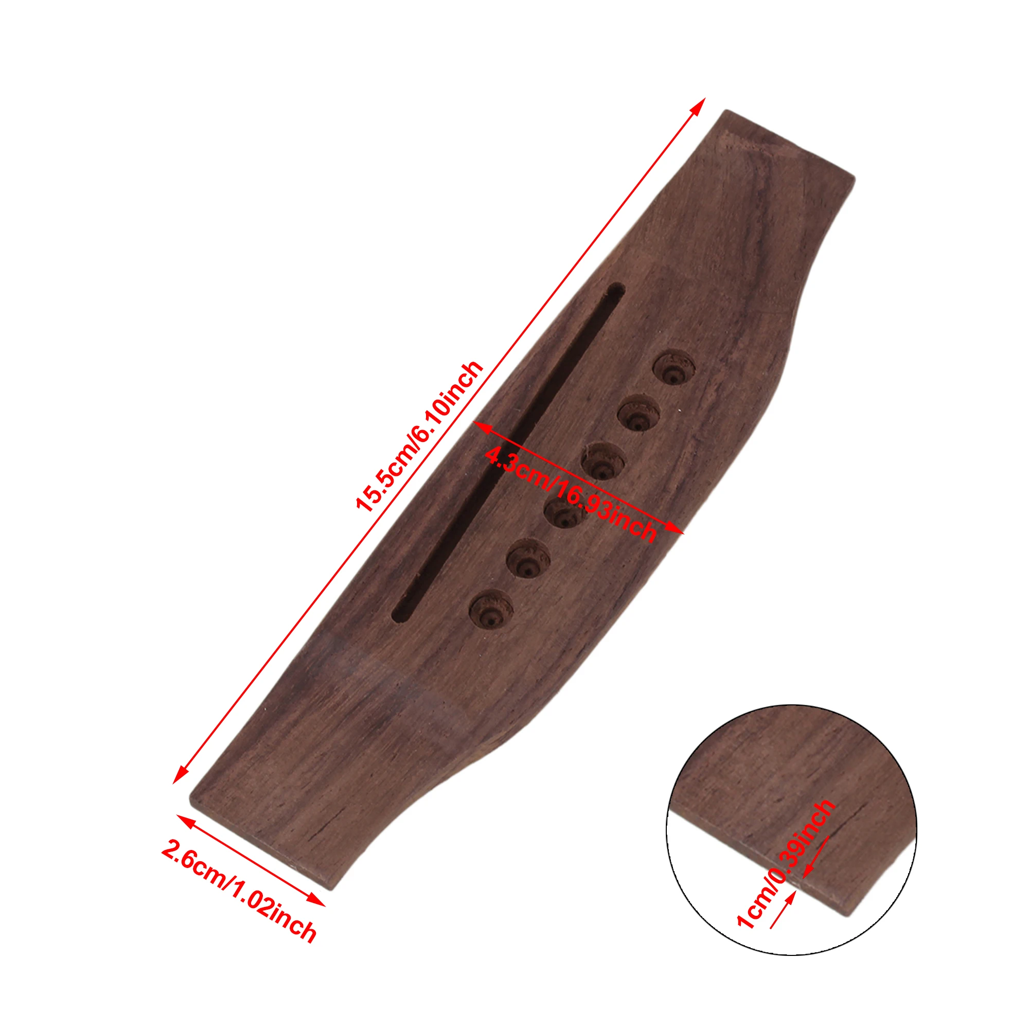 Yibuy 6 String Rosewood Folk Acoustic Guitar Bridge 155mm Length
Yibuy 6 String Rosewood Folk Acoustic Guitar Bridge 155mm Length