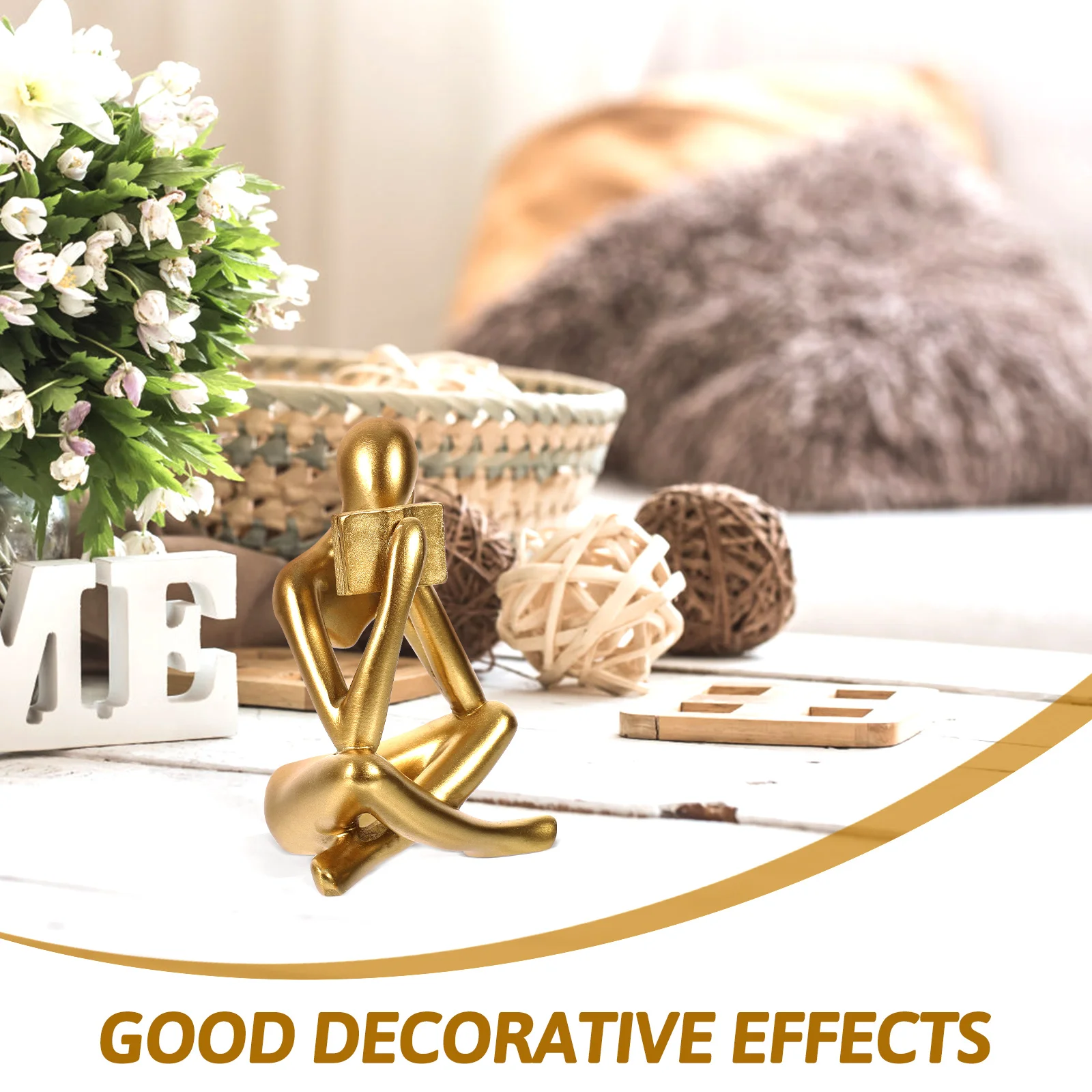 Abstract Thinker Statue Resin Craft naments Gold Color Figurines Decorations for Home Living Room Study Desktop
Abstract Thinker Statue Resin Craft naments Gold Color Figurines Decorations for Home Living Room Study Desktop