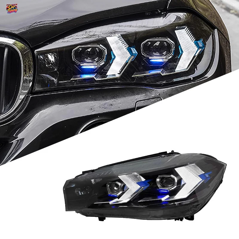 Suitable for BMW X5 14-18 headlight assembly F15 modified LED daytime running lights turn signal lens headlight F16
Suitable for BMW X5 14-18 headlight assembly F15 modified LED daytime running lights turn signal lens headlight F16