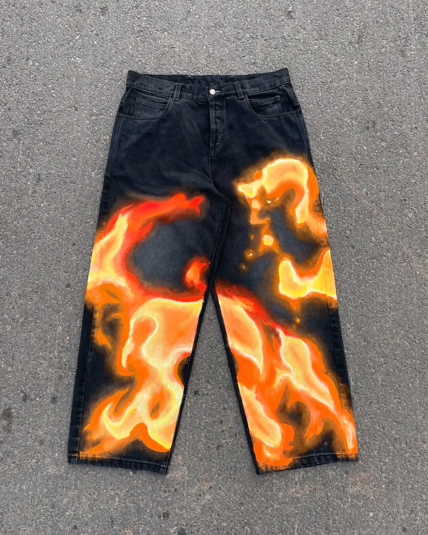 New Hip Hop Flame Jeans for Men Baggy Jean Popular Trouser Streetwear Wide Leg Women High Waist Pants Harajuku Y2k Men Clothing
New Hip Hop Flame Jeans for Men Baggy Jean Popular Trouser Streetwear Wide Leg Women High Waist Pants Harajuku Y2k Men Clothing