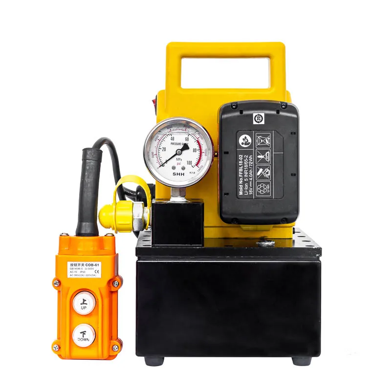 Portable 700 Bar single acting Electric Hydraulic Power Back Pump Battery Driven pump
Portable 700 Bar single acting Electric Hydraulic Power Back Pump Battery Driven pump