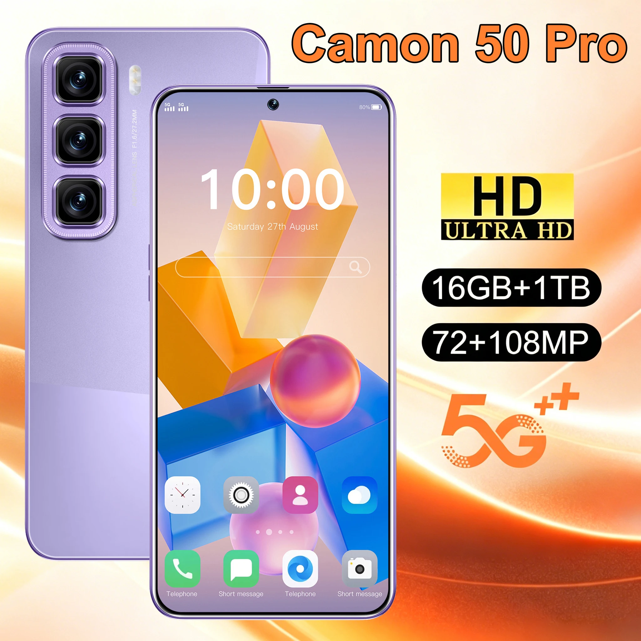 2026 Hot High Quality Camon 50 Pro New Original Intelligent 4G 5G Dual Card Dual Standby System Global Version 7800mAh Battery
2026 Hot High Quality Camon 50 Pro New Original Intelligent 4G 5G Dual Card Dual Standby System Global Version 7800mAh Battery