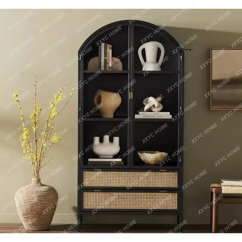 L Medieval Solid Wood Bookcase Post-modern Light Luxury Black Glass Door Display Cabinet
L Medieval Solid Wood Bookcase Post-modern Light Luxury Black Glass Door Display Cabinet