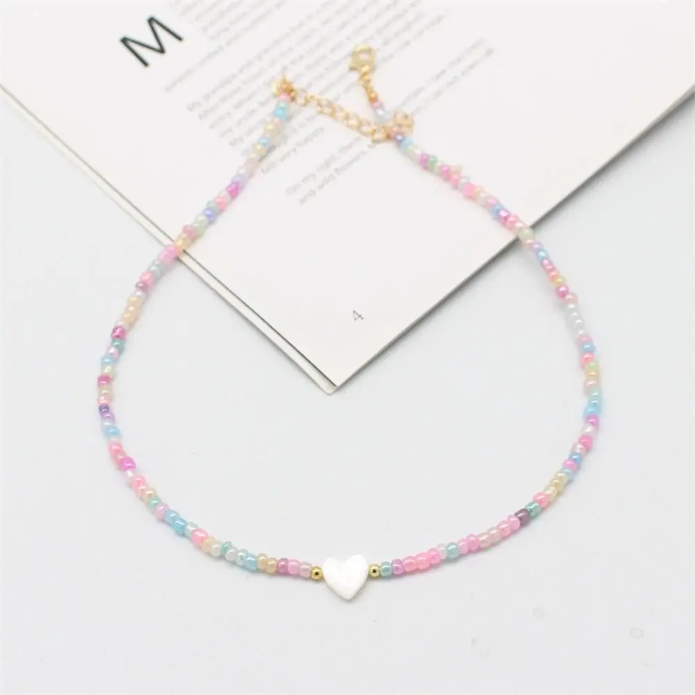Jewelry Shell Love Choker Fashion Colorful Glass Beads Collar Simple Trendy Short Gift
Jewelry Shell Love Choker Fashion Colorful Glass Beads Collar Simple Trendy Short Gift
