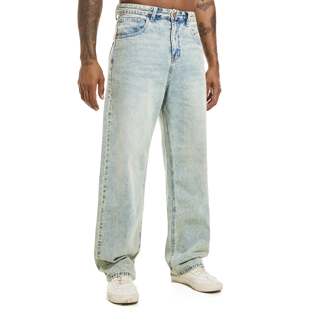 Men's Relaxed Loose Straight Streetwear Jeans Trendy Casual Denim Pants 28-42 Light Blue Washed Cotton Comfortable Stylish
Men's Relaxed Loose Straight Streetwear Jeans Trendy Casual Denim Pants 28-42 Light Blue Washed Cotton Comfortable Stylish
