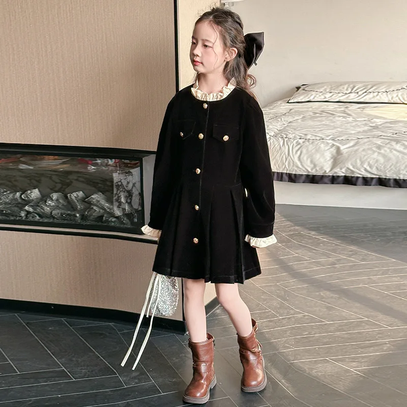 Autumn School Girls One-piece Sets Patchwork Round Neck Children Girls Princess Dress Button Single-breasted Kids Girls Derss
Autumn School Girls One-piece Sets Patchwork Round Neck Children Girls Princess Dress Button Single-breasted Kids Girls Derss