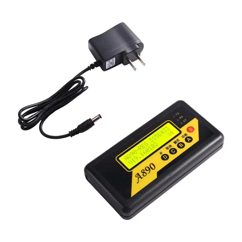 ABGR-315Mhz 433Mhz Wireless Remote Control Analyzer Testing Instrument Debugging Preparation Oscillating Resistance US PLUG
ABGR-315Mhz 433Mhz Wireless Remote Control Analyzer Testing Instrument Debugging Preparation Oscillating Resistance US PLUG