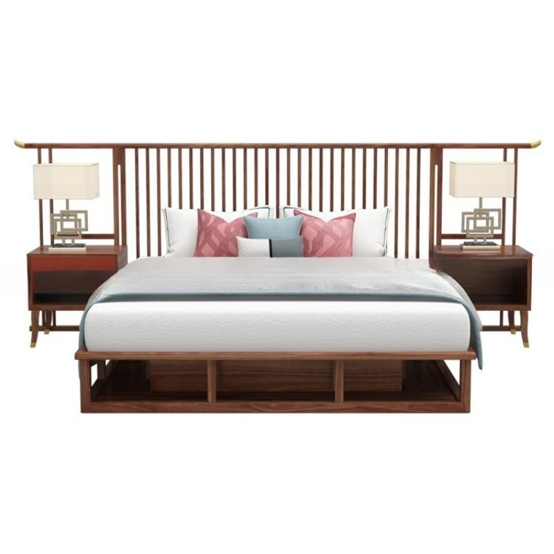 Modern simple pure soli d wo od doub le be d w rdrobe combinati n villa hotel be droom walnut full set
Modern simple pure soli d wo od doub le be d w rdrobe combinati n villa hotel be droom walnut full set