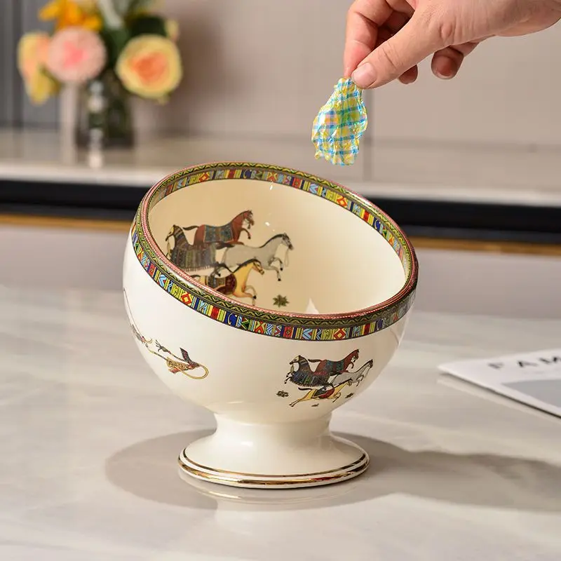 Desktop Small Trash Bin KTV Style Home Bedroom Internet Celebrity Mini Cute Table High Foot Ceramic Storage Bin
Desktop Small Trash Bin KTV Style Home Bedroom Internet Celebrity Mini Cute Table High Foot Ceramic Storage Bin