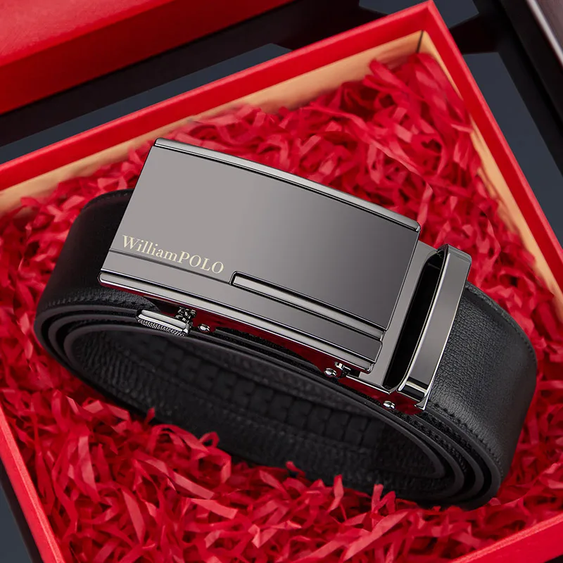 Men's leather belt with automatic buckle for business casual wear, genuine trouser belt with alloy buckle
Men's leather belt with automatic buckle for business casual wear, genuine trouser belt with alloy buckle