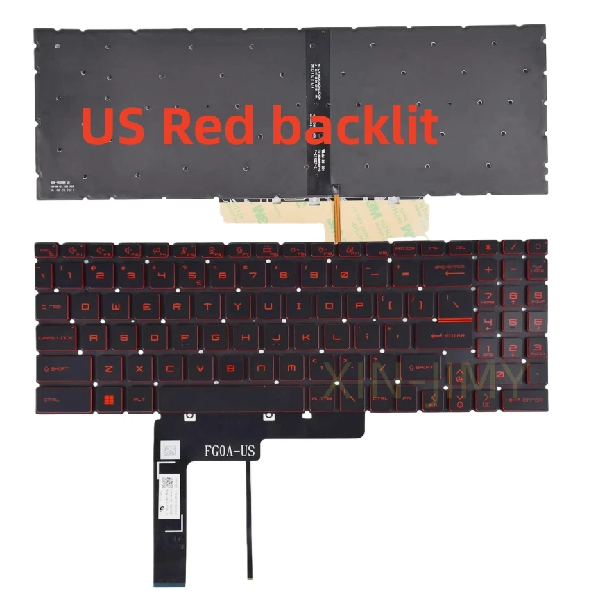 US layout Red Backlit Laptop Keyboard For MSI GF66 GF76 11SC 11UC 11UD 11UE 11UG 12UC 12UD Notebook
US layout Red Backlit Laptop Keyboard For MSI GF66 GF76 11SC 11UC 11UD 11UE 11UG 12UC 12UD Notebook