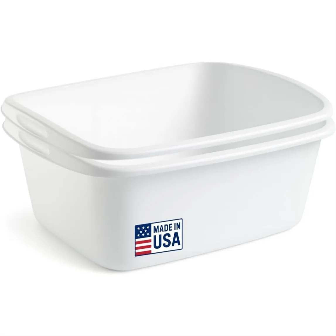 Dish Pans for Kitchen Sink, 2-Pack Plastic Tub Wash Basin, Heavy Duty 12 Quart White
Dish Pans for Kitchen Sink, 2-Pack Plastic Tub Wash Basin, Heavy Duty 12 Quart White