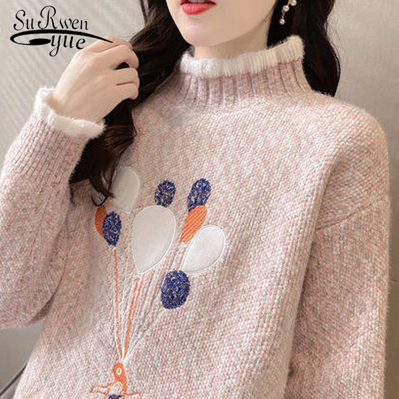 Autumn and winter 2022 new women's high collar soft sweater women's loose outerwear thickened inner wear knitted pullover 22932
Autumn and winter 2022 new women's high collar soft sweater women's loose outerwear thickened inner wear knitted pullover 22932