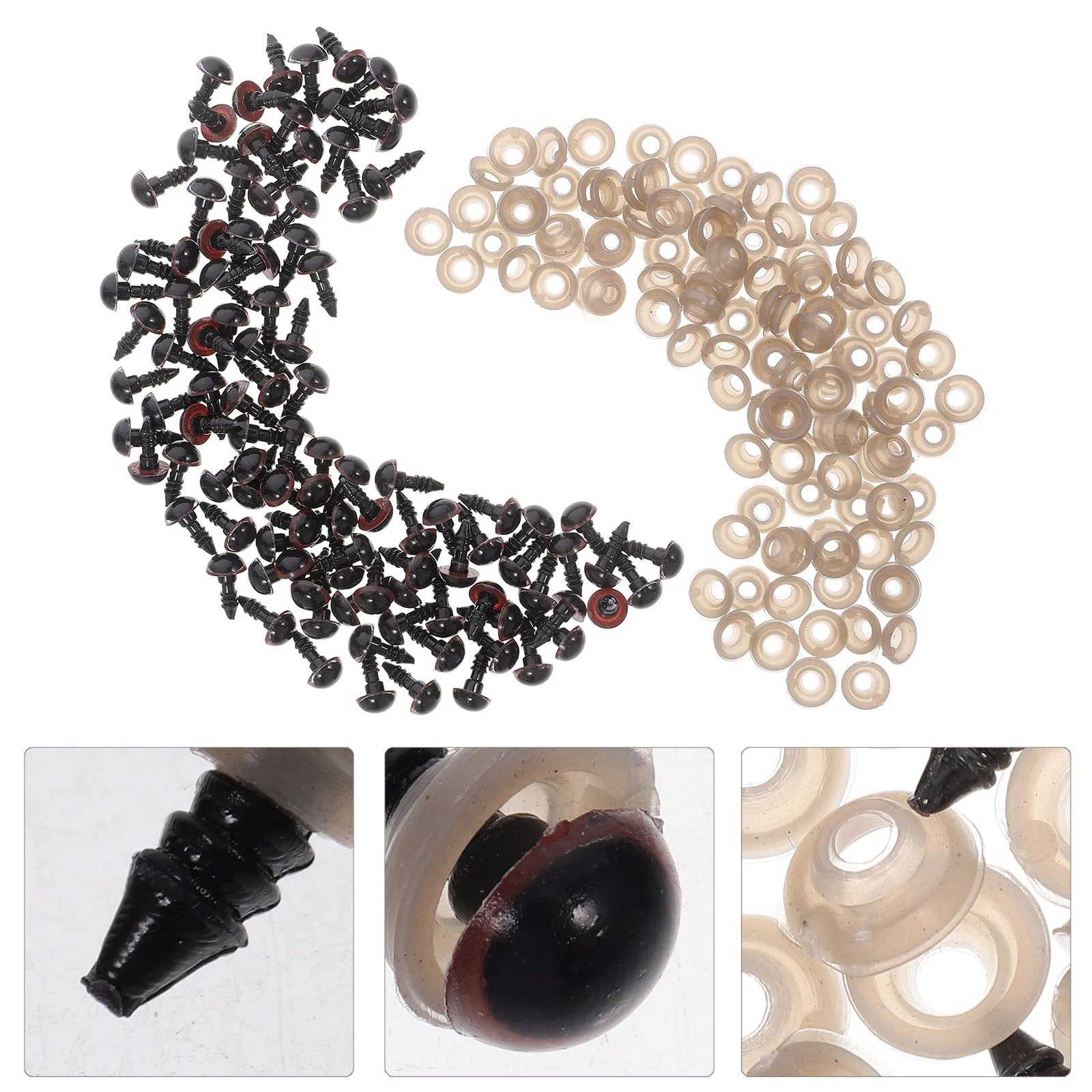 100pcs Plastic Safety Eyes With Washers Set Googly Eyes Set For Diy Crochet Animals Plush Toys Safety Eyes For Stuffed Dolls
100pcs Plastic Safety Eyes With Washers Set Googly Eyes Set For Diy Crochet Animals Plush Toys Safety Eyes For Stuffed Dolls