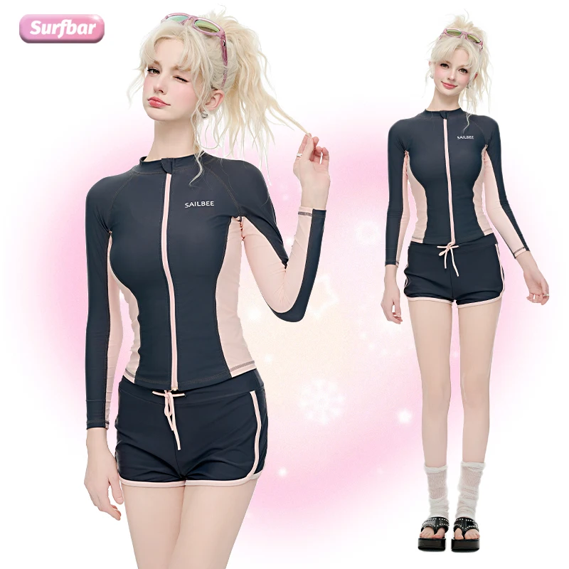 Women's Long Sleeved Swimsuit Diving Suit UV Sun Conservative Thin Surfer Suit Quick Dry Hot Spring Snorkeling Swimsuit Swimwear
Women's Long Sleeved Swimsuit Diving Suit UV Sun Conservative Thin Surfer Suit Quick Dry Hot Spring Snorkeling Swimsuit Swimwear