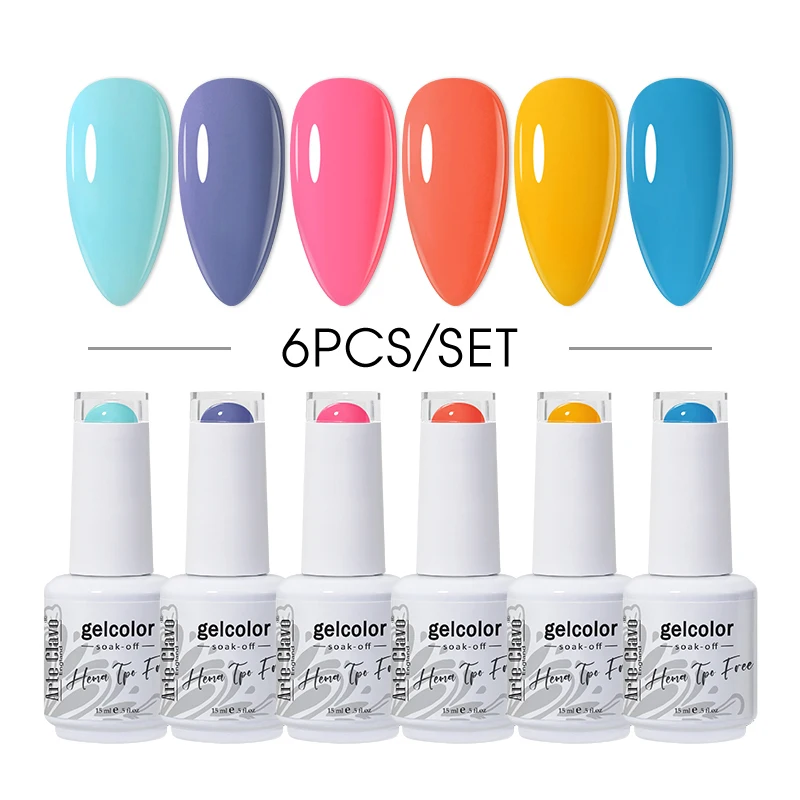 Arte Clavo 15ml HEMA TPO FREE Nail Gel Polish 6pcs/Set Hybrid Lakiery Hybrydowe Vernis Top Coat Base Manicure Nails Art Soak Off
Arte Clavo 15ml HEMA TPO FREE Nail Gel Polish 6pcs/Set Hybrid Lakiery Hybrydowe Vernis Top Coat Base Manicure Nails Art Soak Off
