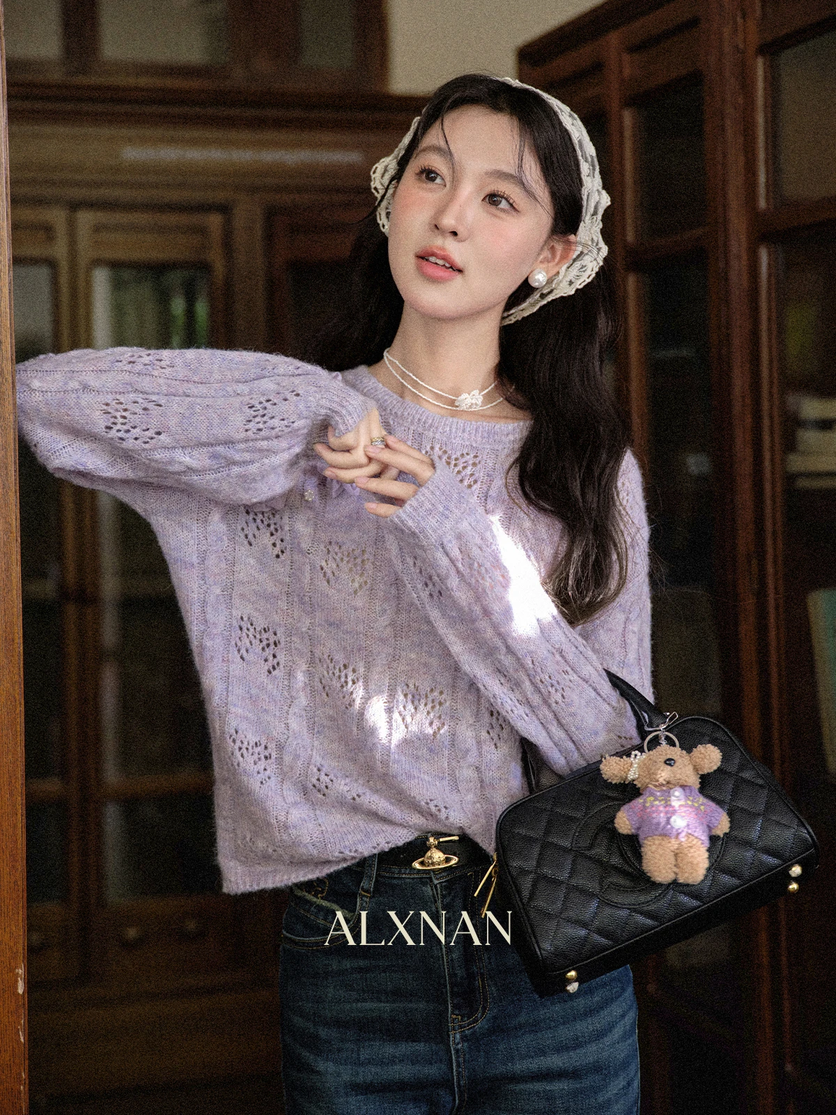 ALXNAN Purple Pullovers Women Hollow 3d Flower Design Knitted Sweater 2025 Autumn New Loose-fit Long Sleeve Knitted Tops L569161
ALXNAN Purple Pullovers Women Hollow 3d Flower Design Knitted Sweater 2025 Autumn New Loose-fit Long Sleeve Knitted Tops L569161