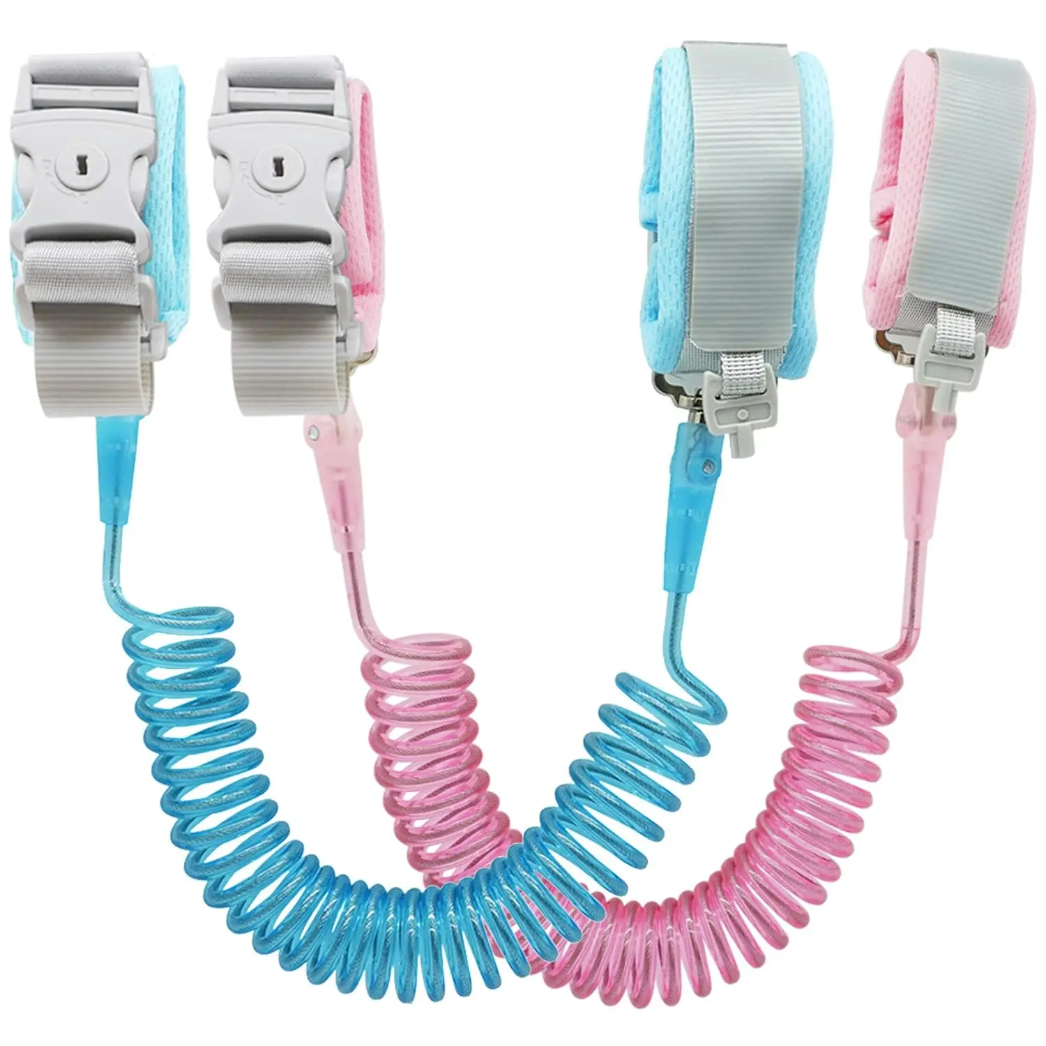 Kids Safety Wrist Link, 8.2ft Stretchable Leash for Toddlers, Adjustable & Comfortable, Pink & Blue 2 Pack
Kids Safety Wrist Link, 8.2ft Stretchable Leash for Toddlers, Adjustable & Comfortable, Pink & Blue 2 Pack