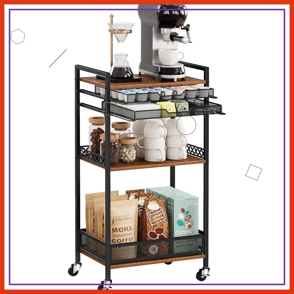 K Cup Holder Rack, Coffee Station Organizer for Capsules, Multi-Functional Bar Accessories with Wheels for Living Room Kitchen
K Cup Holder Rack, Coffee Station Organizer for Capsules, Multi-Functional Bar Accessories with Wheels for Living Room Kitchen