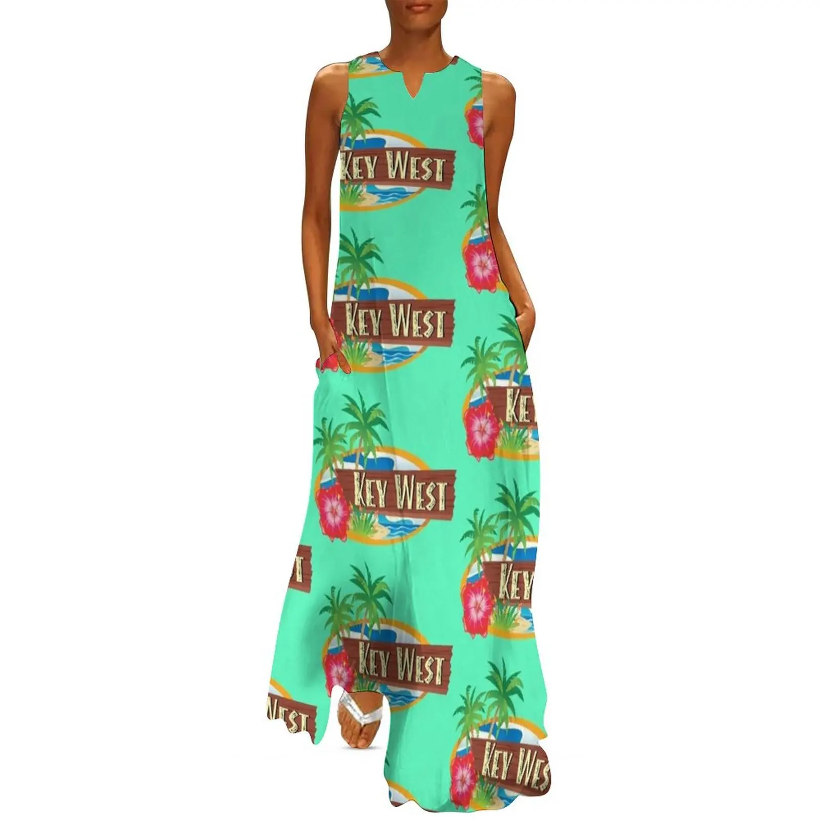 Retro Key West Florida Vintage Design Long Dress clothes for woman Female clothing
Retro Key West Florida Vintage Design Long Dress clothes for woman Female clothing