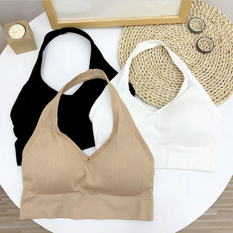 Women Backless Vest Sexy Bra Halter Wire Free Sport Bra Suspender Solid Lingerie Female Tops Beautiful Back Wire Free Sports Bra
Women Backless Vest Sexy Bra Halter Wire Free Sport Bra Suspender Solid Lingerie Female Tops Beautiful Back Wire Free Sports Bra
