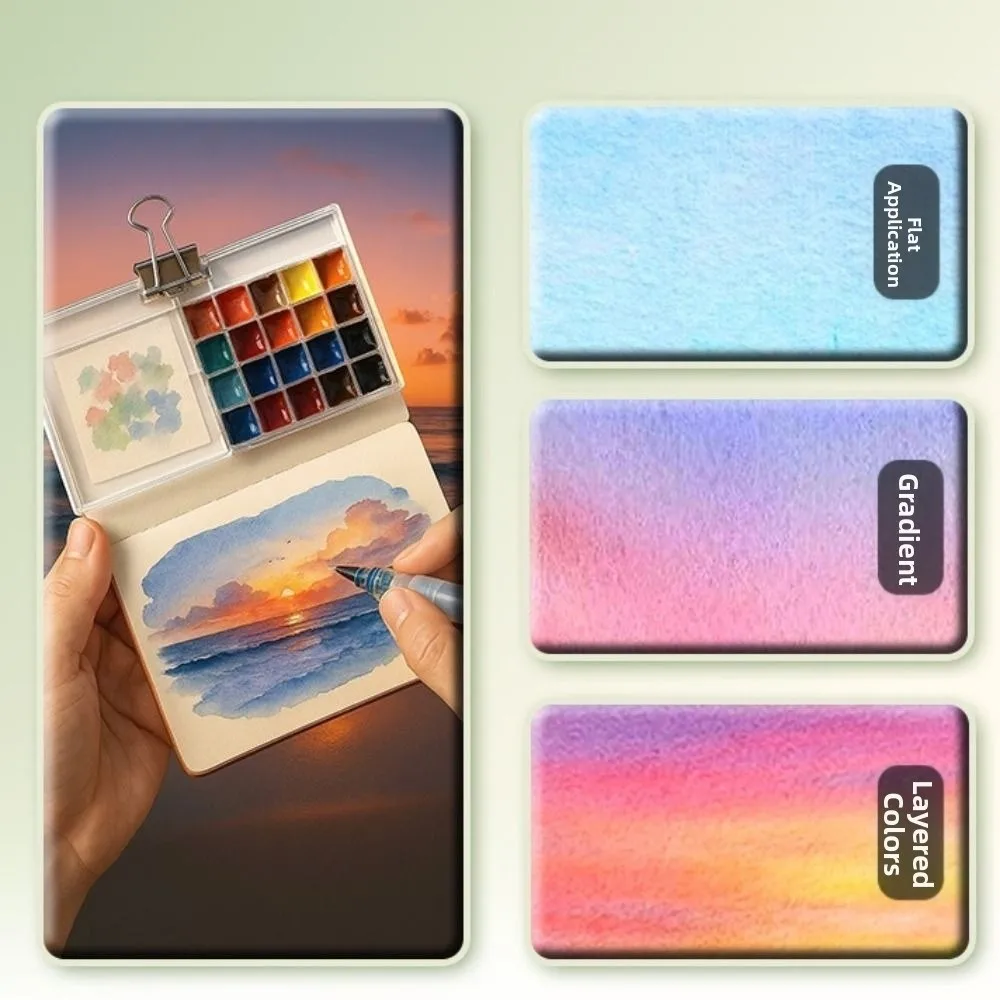 DIY 10/21 Grid Watercolor Paint Palette Mini Foldable Paint Pigment Box with Clip Portable Empty Paint Box Student
DIY 10/21 Grid Watercolor Paint Palette Mini Foldable Paint Pigment Box with Clip Portable Empty Paint Box Student