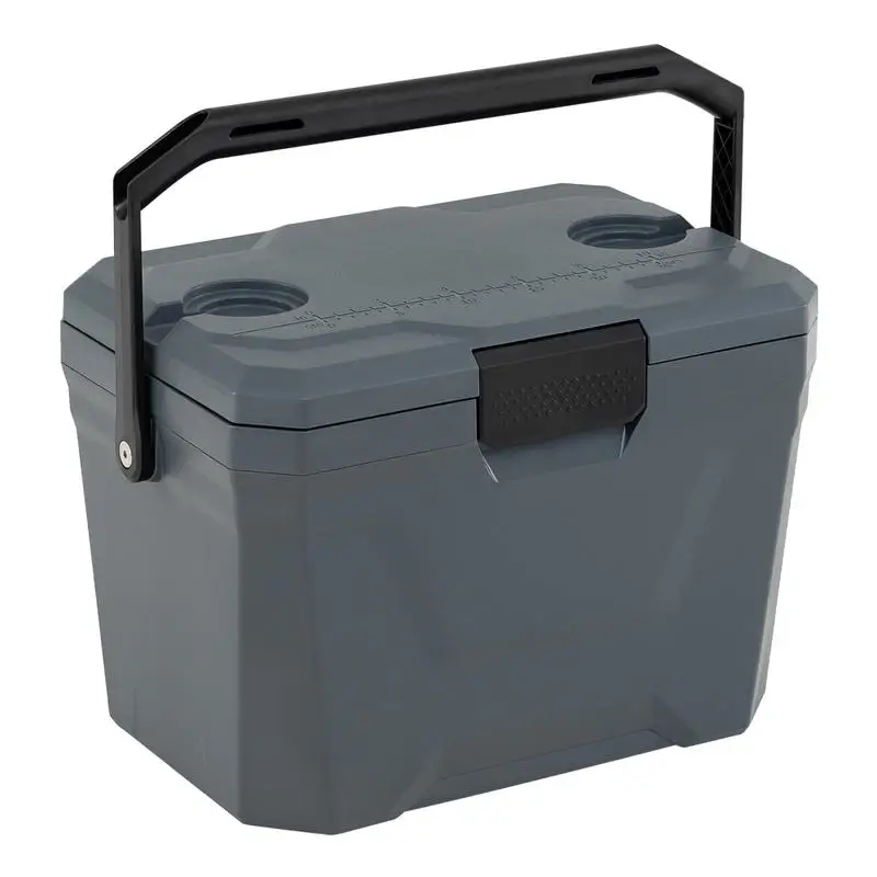 Insulated Portable Cooler Hard Shell Ice Chest with 2 Cup Holders-Gray
Insulated Portable Cooler Hard Shell Ice Chest with 2 Cup Holders-Gray