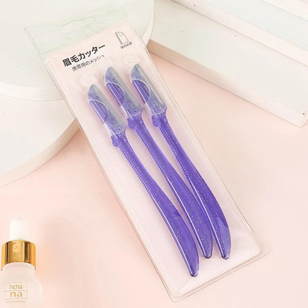 3Pcs Transparent Purple Makeup Tools Eyebrow Trimmer Razor Remover Blade Safe Eyebrows Shaper Trimming Knife for Women Bueaty To
3Pcs Transparent Purple Makeup Tools Eyebrow Trimmer Razor Remover Blade Safe Eyebrows Shaper Trimming Knife for Women Bueaty To